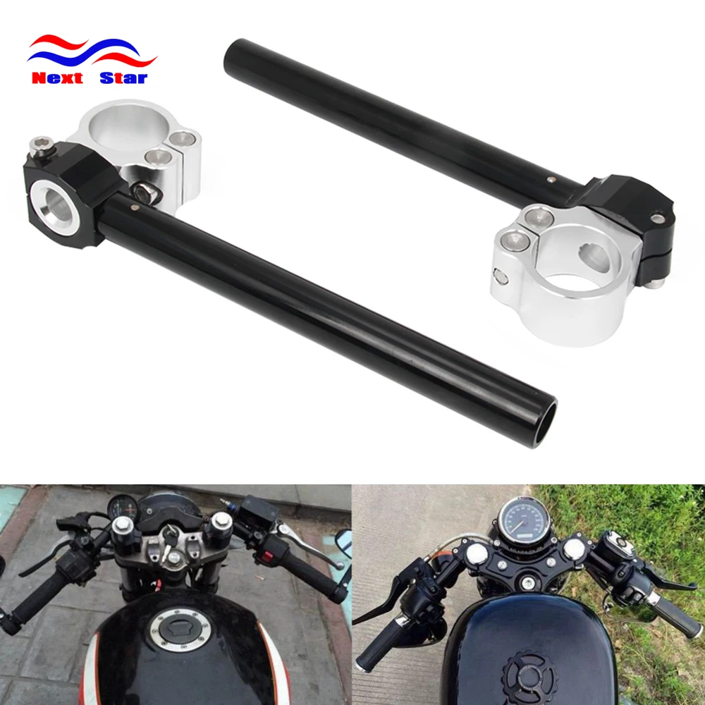 Мотоциклетные черные зажимы на руль ручки для HONDA KAWASAKI SUZUKI XV250 TC305 CBR600 F4I RVT1000R CBR954RR