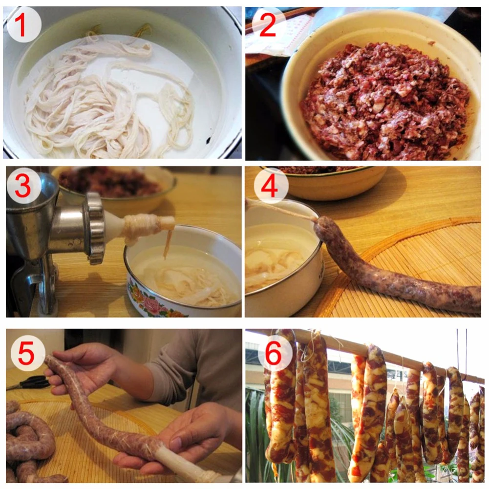 28-30 мм Сухой кишки колбаса хот-дог салями мясо обсадное пальто инструменты для