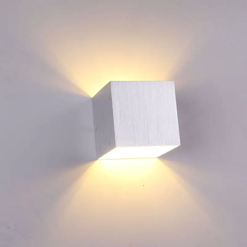 Led3w настенный светильник квадратный комнатный коридор проходной отель