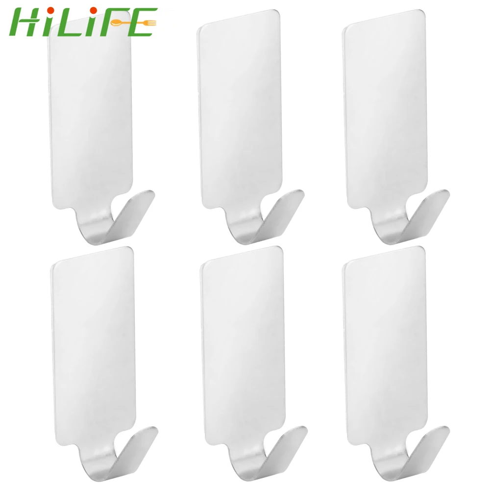 Самоклеящиеся дверные Крючки HILIFE держатель для ключей 6 шт./компл. удобные