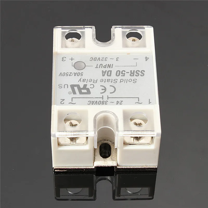 Solid State Relay SSR-50DA 3-32VDC 50A/250V Output 24-380VAC With Cover | Обустройство дома