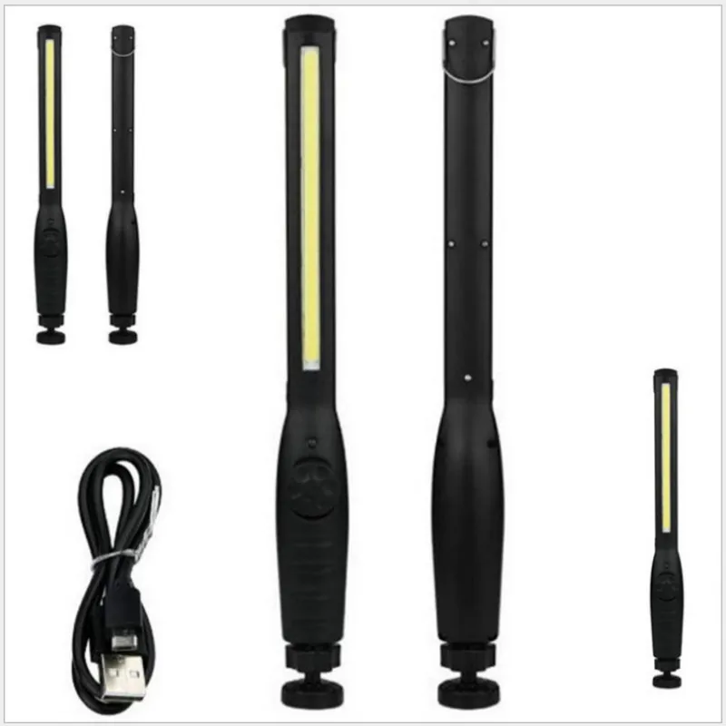 

Car Repair Work Light Working Lamp COB Flashlight Charging Work Light Magnets And Hooks Angle Rotation USB Charging Rainwater