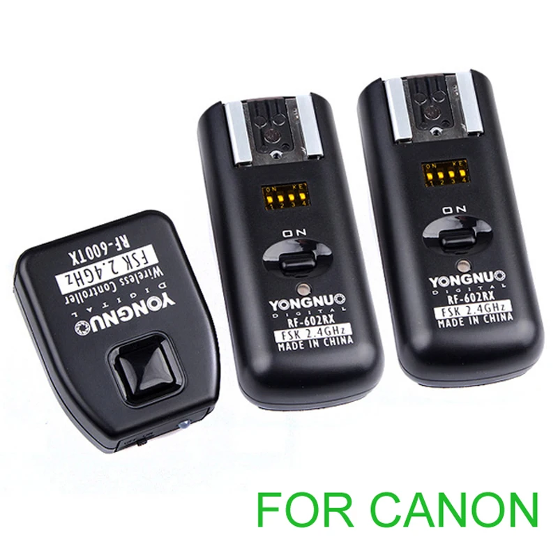 Yongnuo RF 602C RF602 RX C 600TX беспроводной дистанционный триггер вспышки 1 передатчик + 2