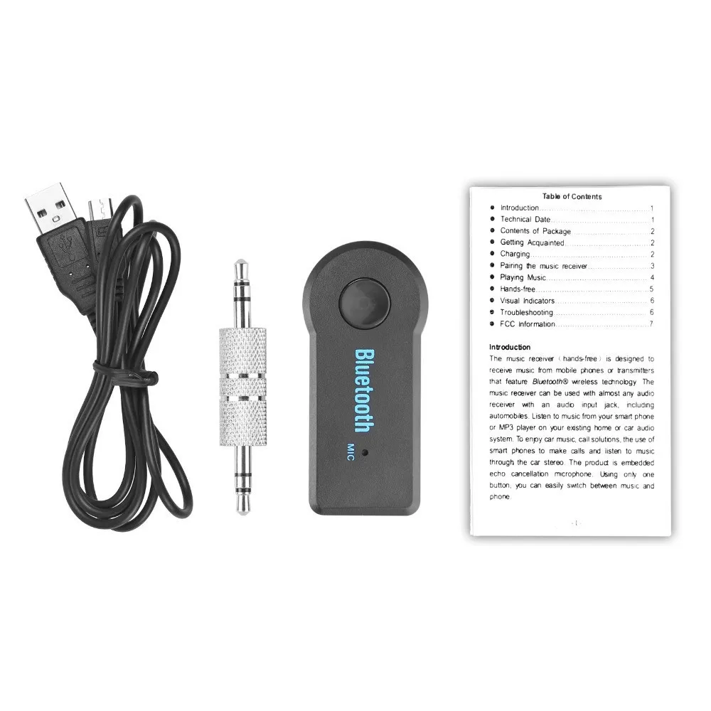 Vehicle Bluetooth Receiver Speaker Headset Audio Adapter for Android/IOS/Windows/Smart-Phone with 2.1 and Above | Автомобили и