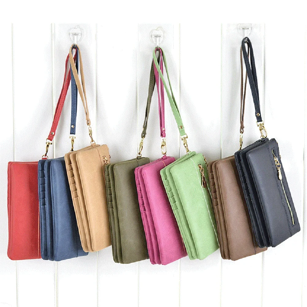 Women Lady PU Leather Clutch Envelope Wallet Long Card Holder Case Purse Handbag | Багаж и сумки