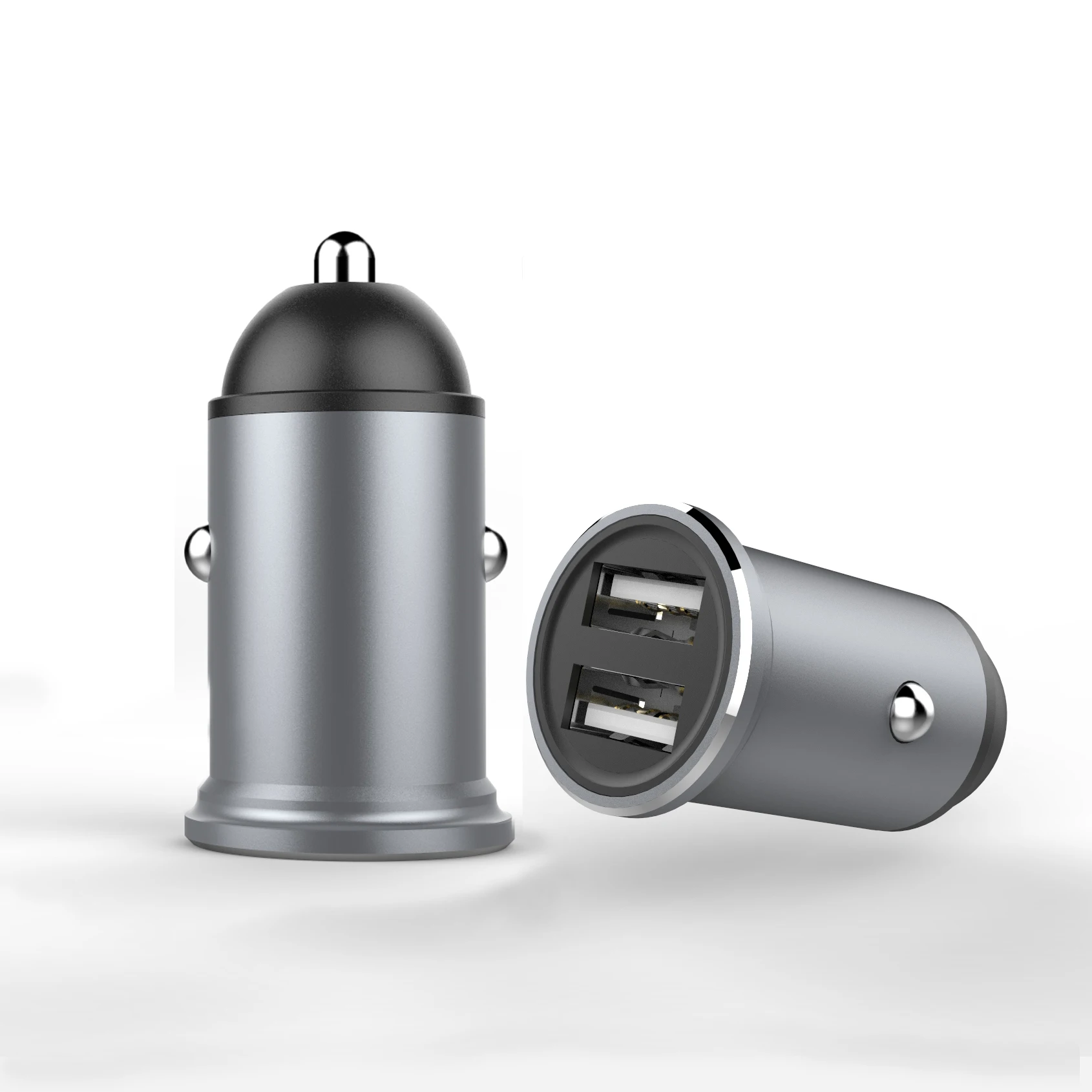 Мини Автомобильное зарядное устройство двойной 2 USB порт прикуривателя разъем
