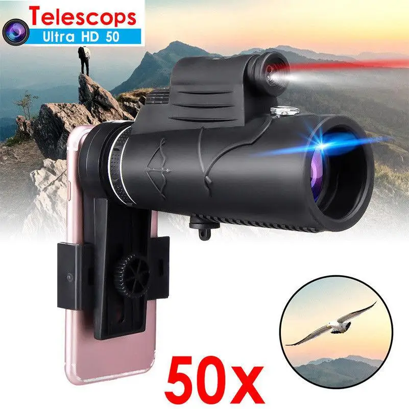 Группа Vertical Монокуляр 50X60 зум оптический HD объектив телескоп для iPhone Samsung
