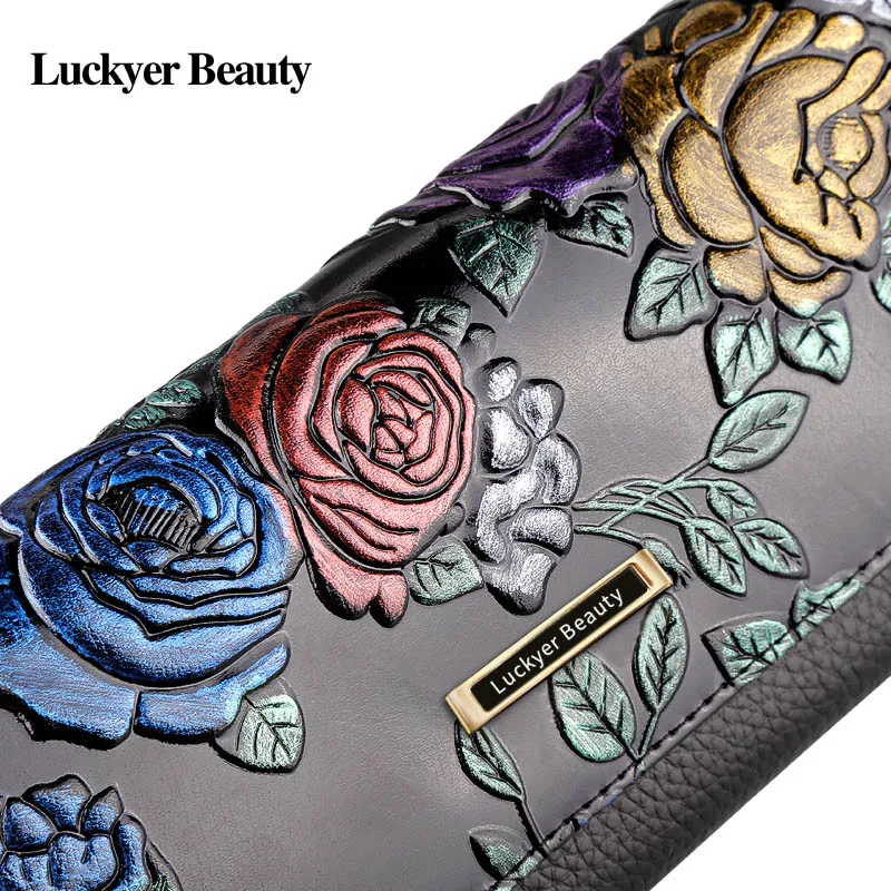 LUCKYER BEAUTY сумки женские кошелек женский клатч кожа молния ретро клатчи | Багаж и