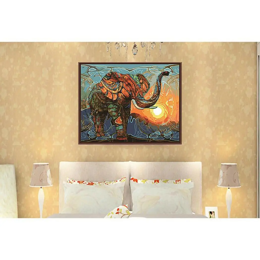 Frameless Rectangle Animal Diy Hand-Painted Digital Oil Painting digital decoration oil painting. Set | Дом и сад