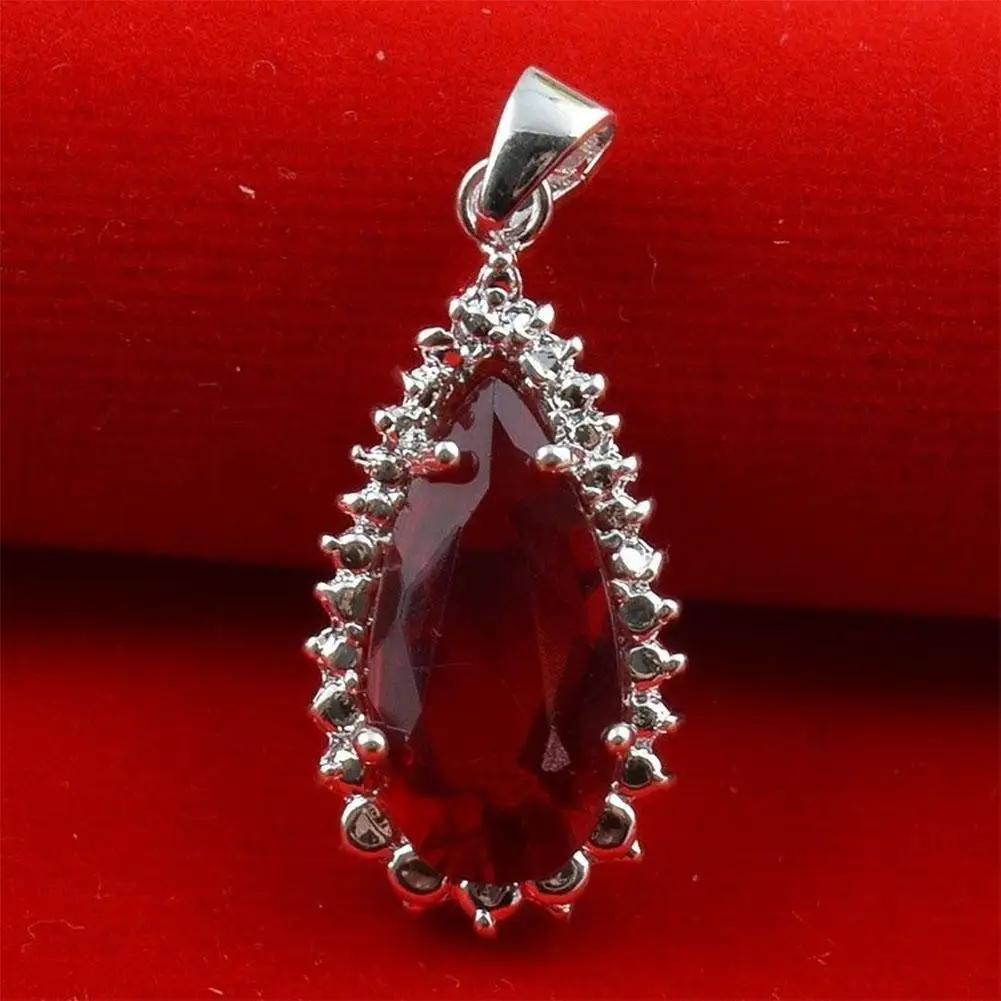 XY Fancy Women Necklace Inlay Water Drop Pear-shaped Pendant Chain Female Jewelry | Украшения и аксессуары