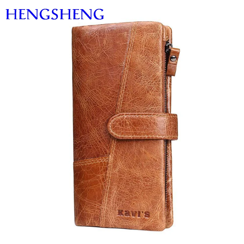 Hengsheng продвижение подлинный мужской длинный кошелек для модной леди с магнитной
