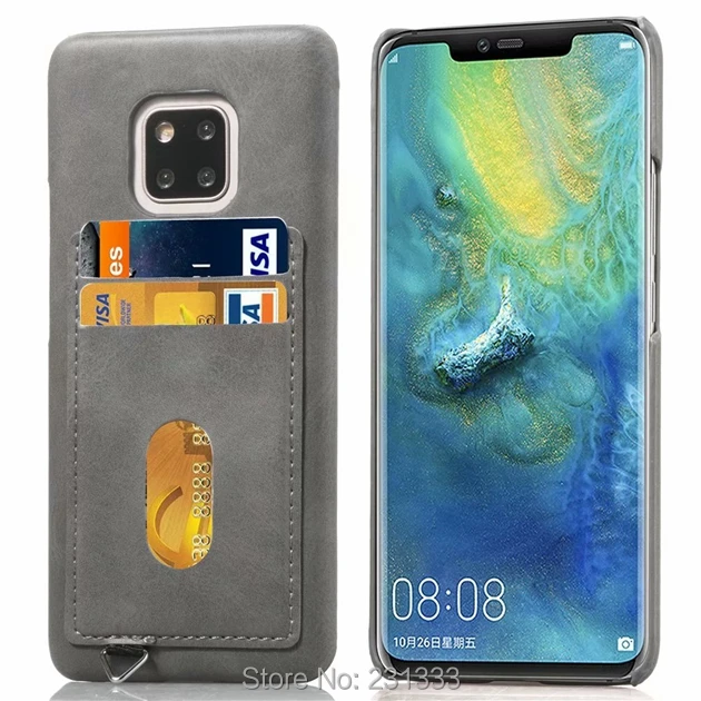 C-ku ретро Жесткий ПК PU кожаный чехол для Huawei Honor 7A MATE 20 PRO P30 P20 LITE слот кредитных карт