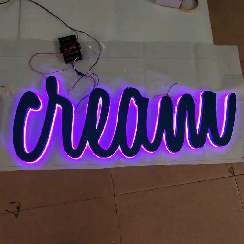 Открытый 3D металлический канал буквы бизнес led подсветка вывески|Светодиодные