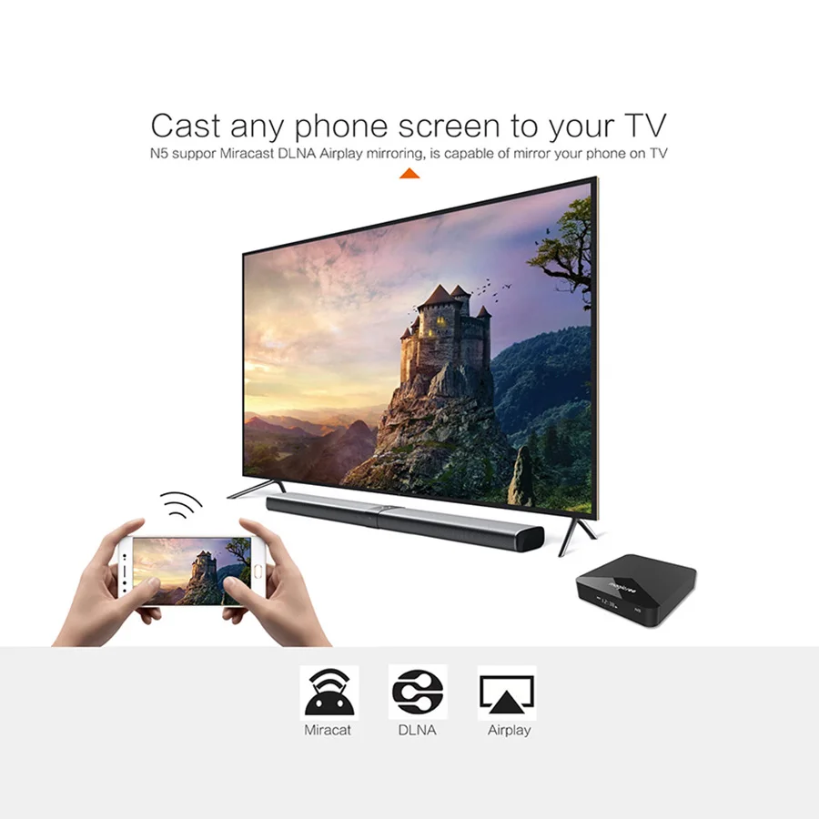 Magicsee N5 Android 7 1 2 4G + 5G Wifi Tv Box Amlogic S905X четырехъядерный 2G 16G Smart с Hd 4 K телеприставка (ЕС