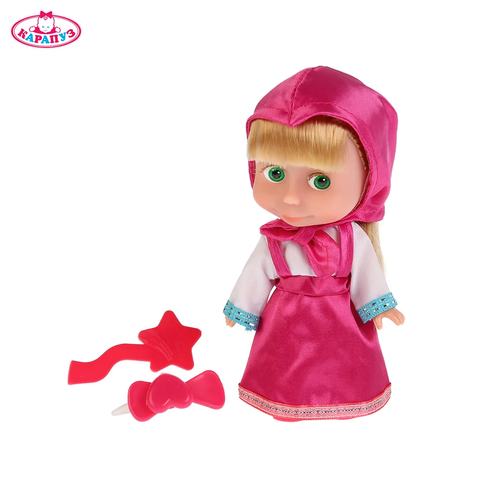 Кукла КАРАПУЗ Маша 15см &quotМ/Ф МАША И МЕДВЕДЬ&quot без звука с аксессуарами доставка