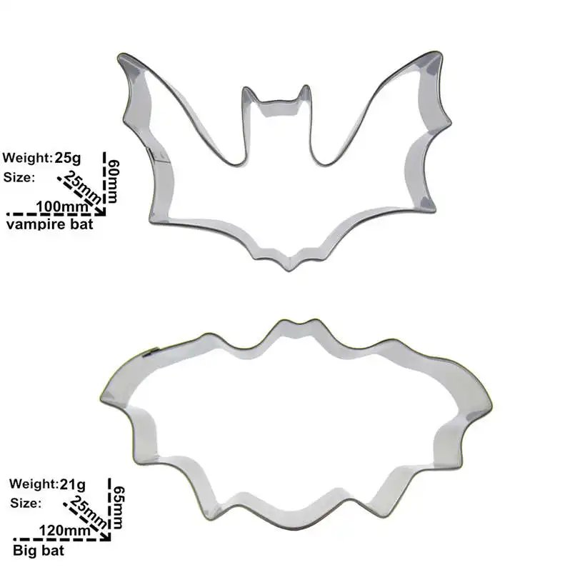 Vampire bat Big shaped 2 piece biscuit cutting molds baking tools cake decorating soft candy | Дом и сад