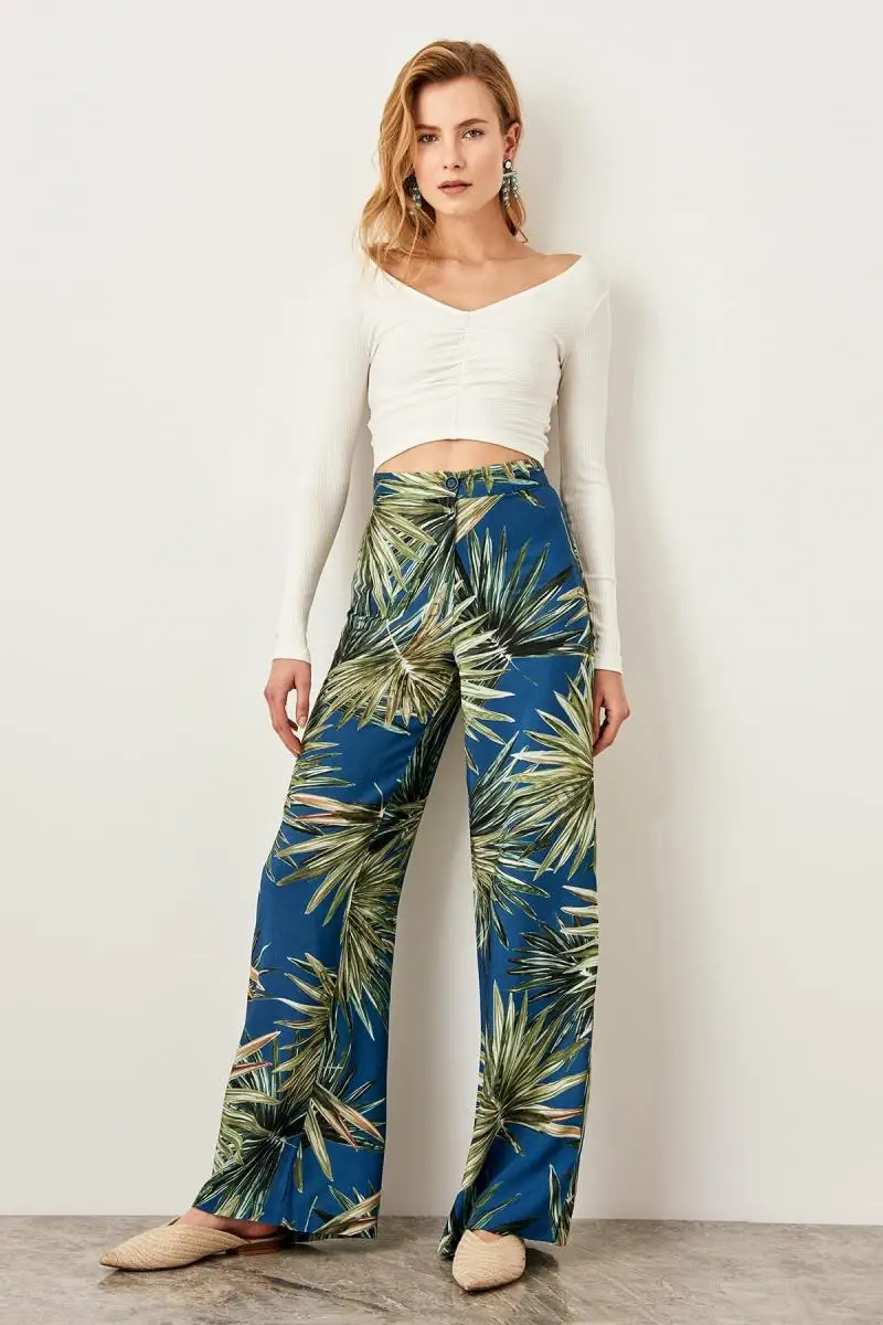Trendyol разноцветные брюки TWOSS19RM0014 | Женская одежда
