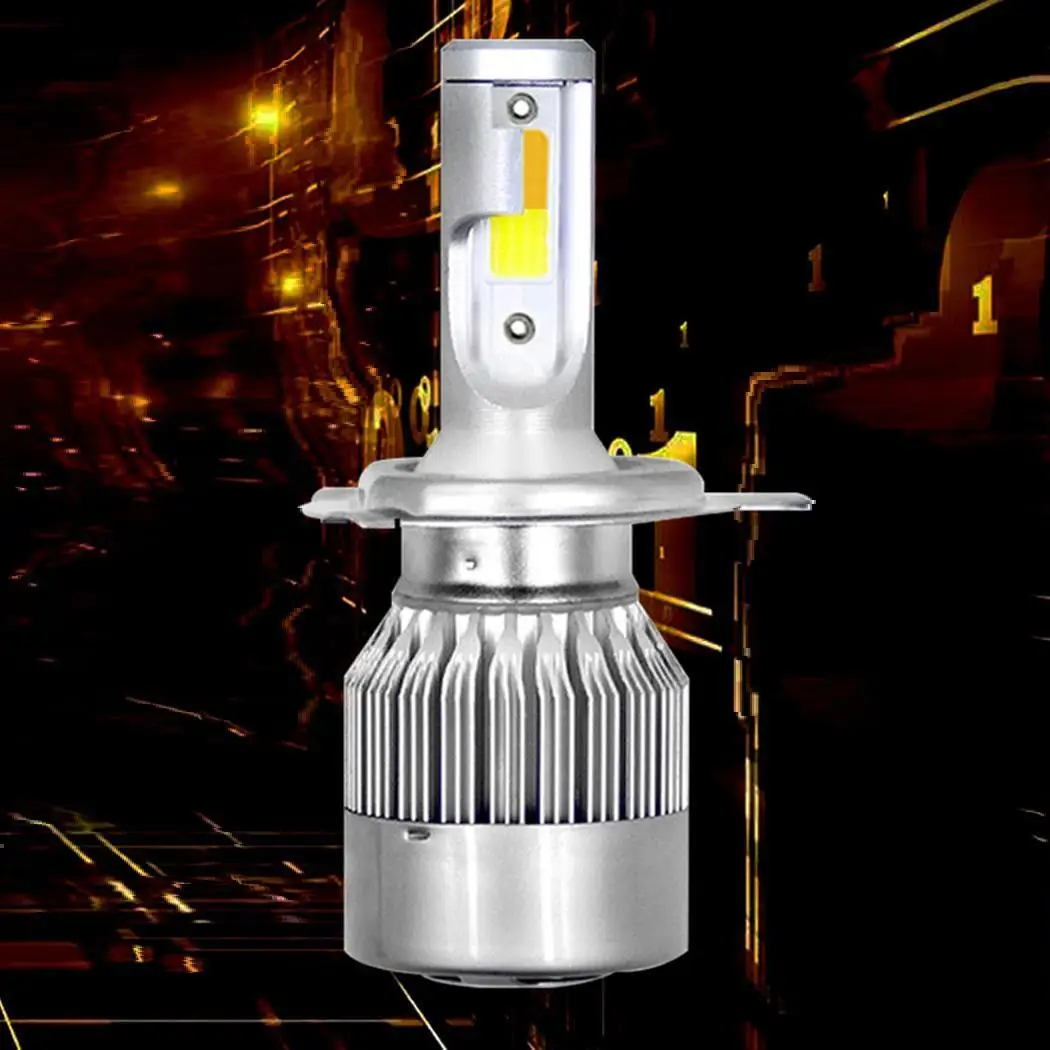 2 шт./компл. 9003 H4 авто 3600LM белый и желтый COB светодиодный Plug and Play IP68 автомобильный