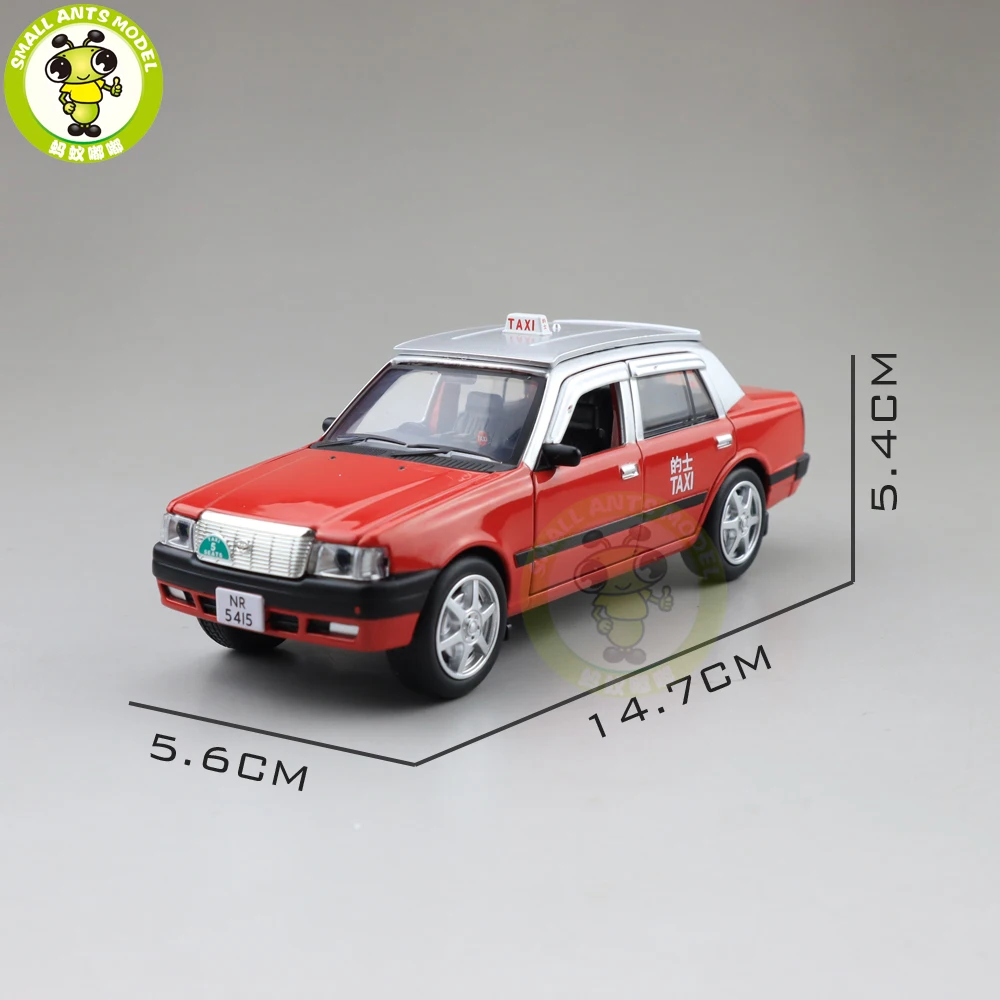 1/32 JACKIEKIM Crown HongKong Taxi литье под давлением модель автомобиля такси игрушки для детей
