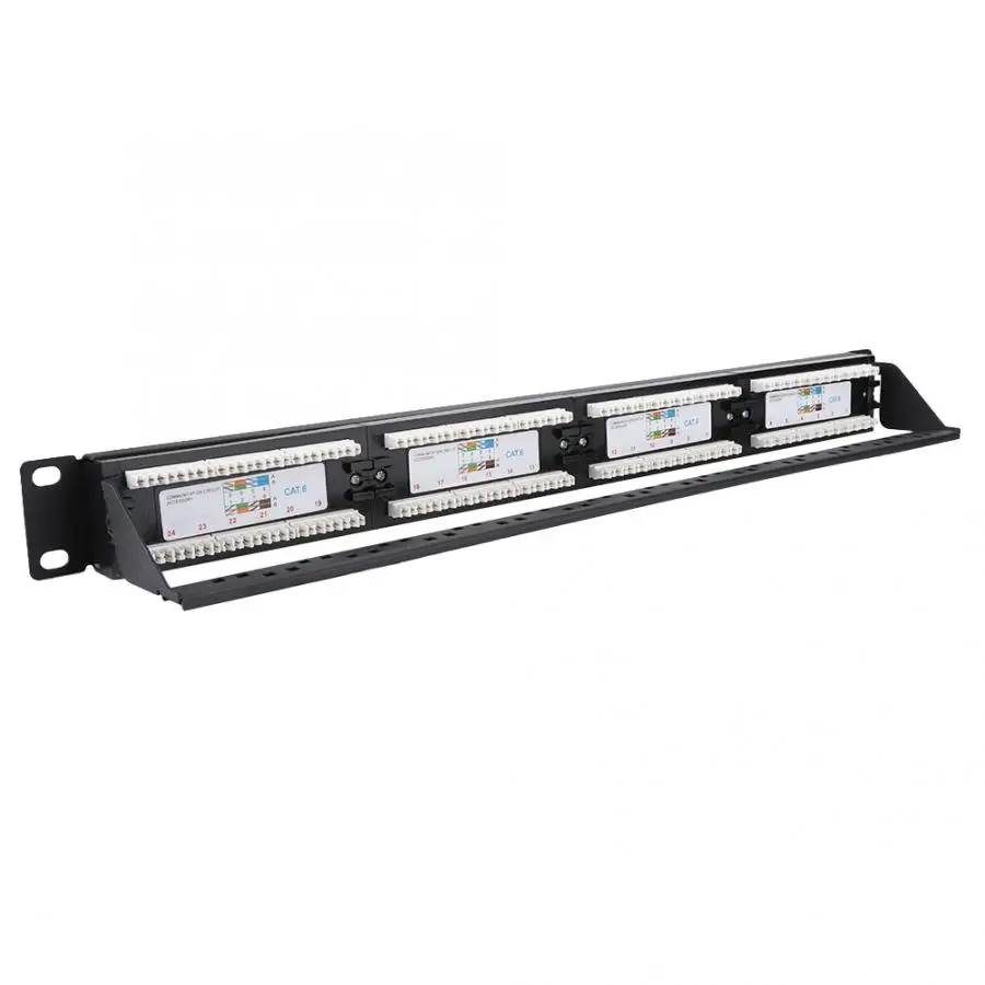 24 порта монтируемая плата для передачи данных Высокоскоростная CAT6 CAT-6 сетевая