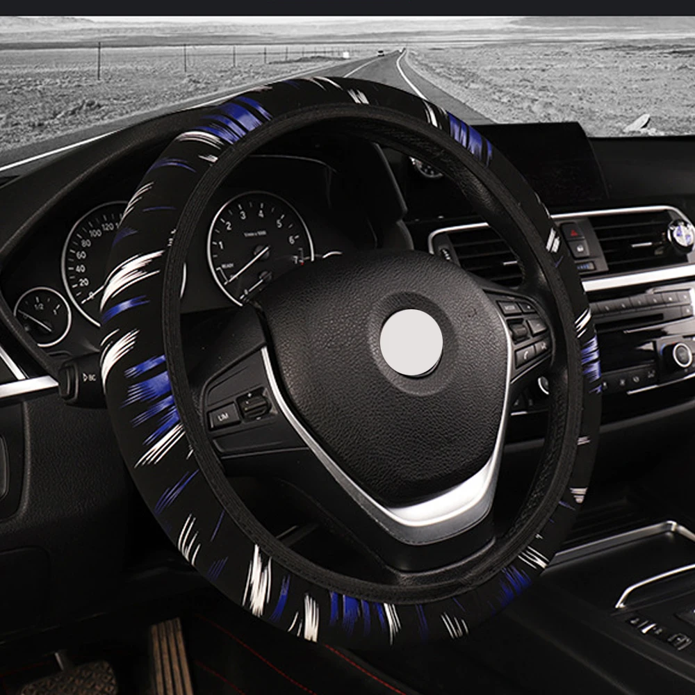 Универсальный мягкий чехол на руль противоскользящий автомобиля с резинкой