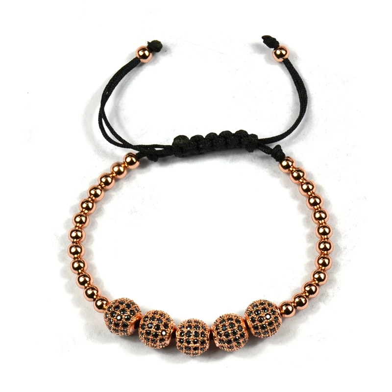 Плетеный макраме браслет для мужчин Pulseras Mujer Moda 2018 ювелирные изделия 5 круглых