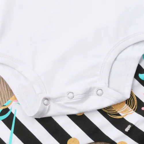 

4PCs Baby Cotton Clothes Set Newborn Infant Baby Girls Clothes Bodysuit+Pants Outfits Clothing Set 0-24M