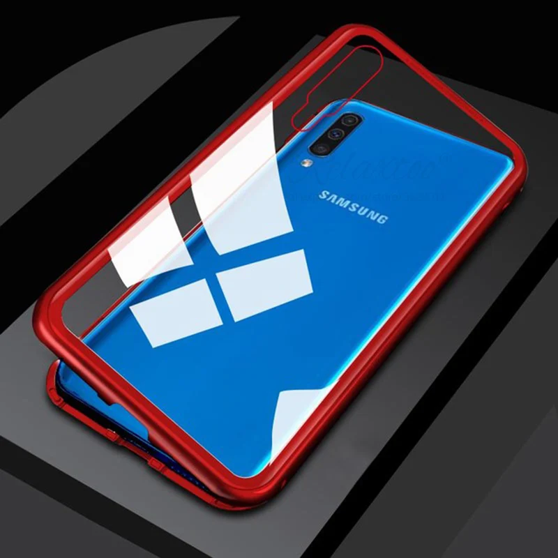Чехол для samsung galaxy A30 A50 магнитный адсорбционный флип-чехол A 50 30 металлический