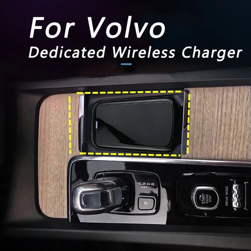 Автомобильное Qi Беспроводное зарядное устройство для Volvo Xc90 S60 Xc60 S90 C60 V60