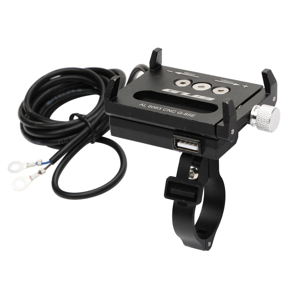 HOT-Gub Universal Aluminum Alloy Motorcycle Mount Cell Phone Holder Usb Charger Bicycle For Iphone X 8 7 Fast |