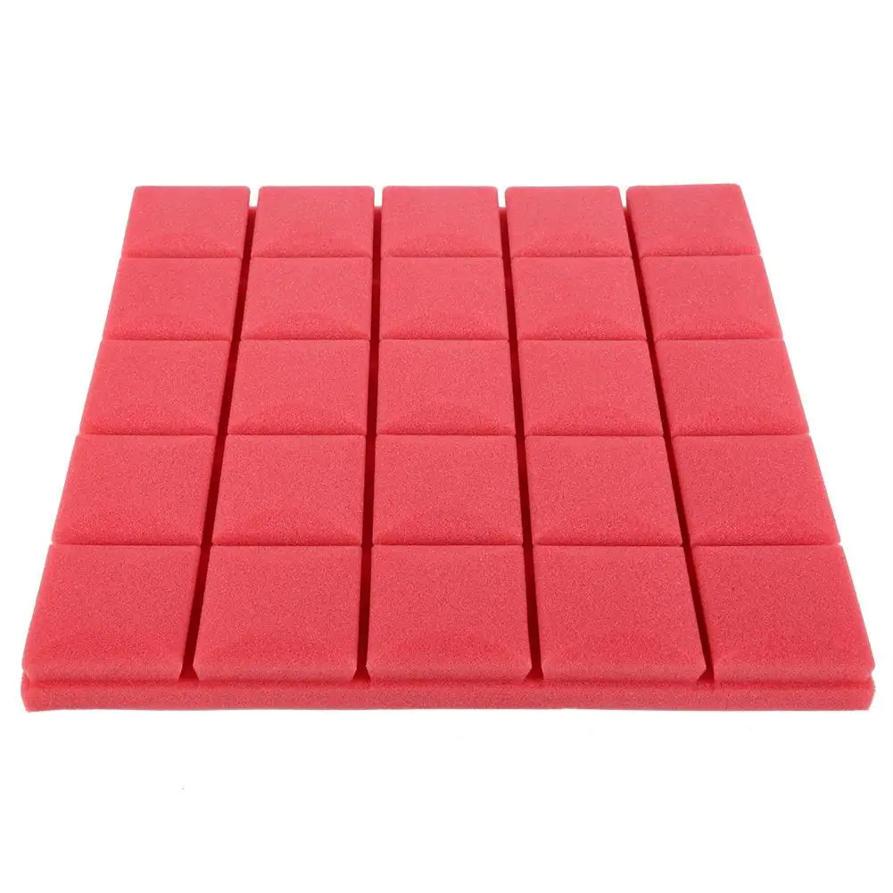 50*50*5cm 6Pcs Checkered shape Sound-Absorbing Soundproofing Cotton Foam Acoustic Panels | Обустройство дома