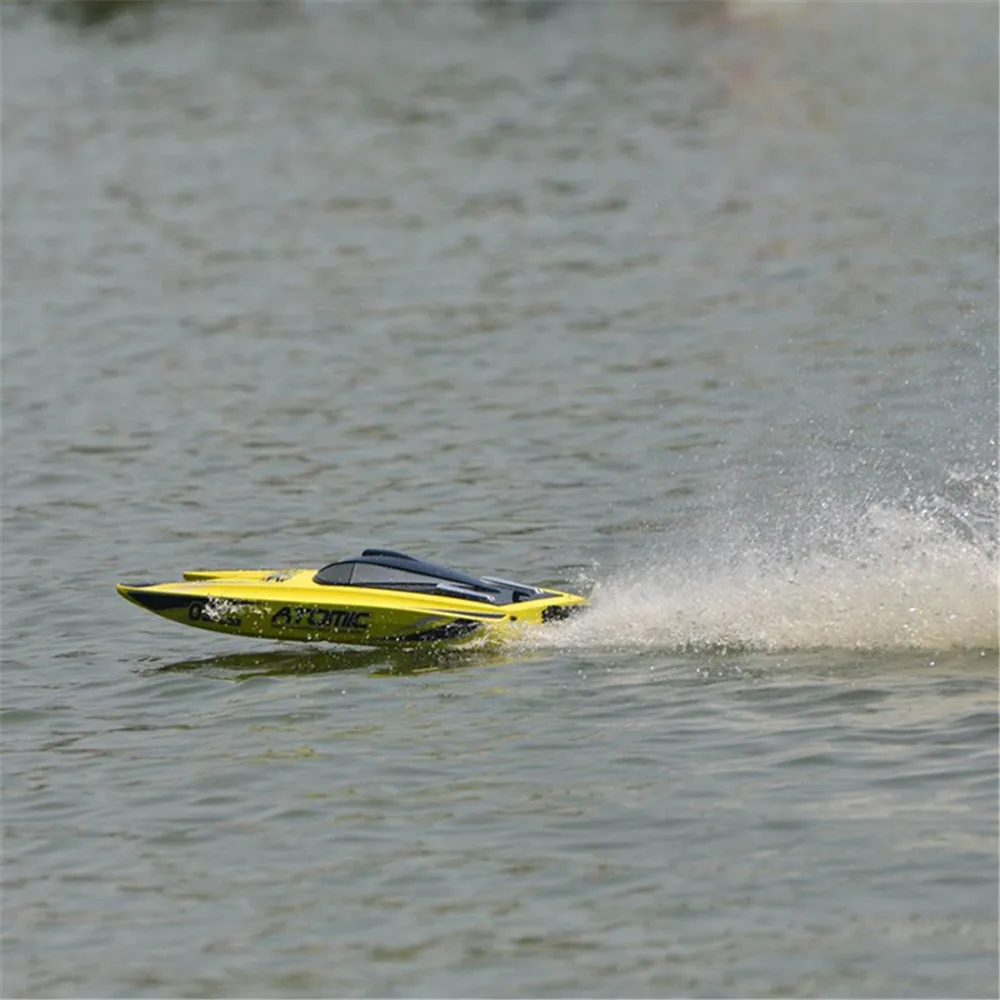 Горячая Распродажа RC лодка 65 км/ч высокая скорость 2 modes2.4 ГГц 2CH 300 м дистанционное