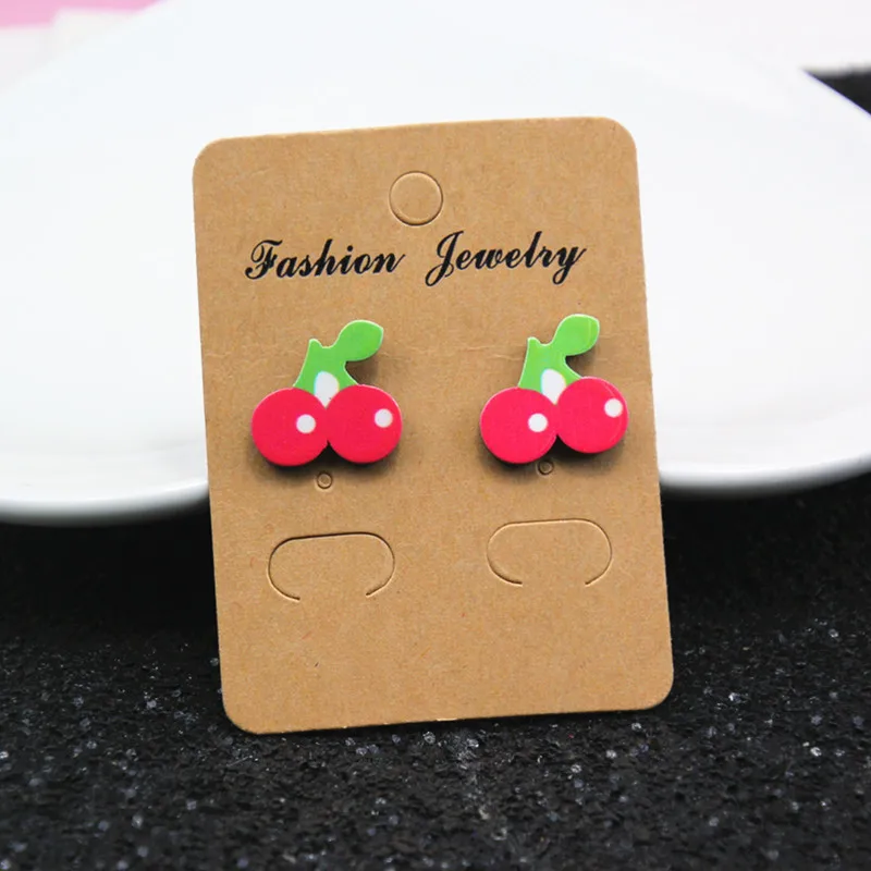 Cute Cartoon Stud Earrings Lovely Cherry Flower Strawberry Lip For Women Girl Gift Wholesale JN0211 | Украшения и аксессуары