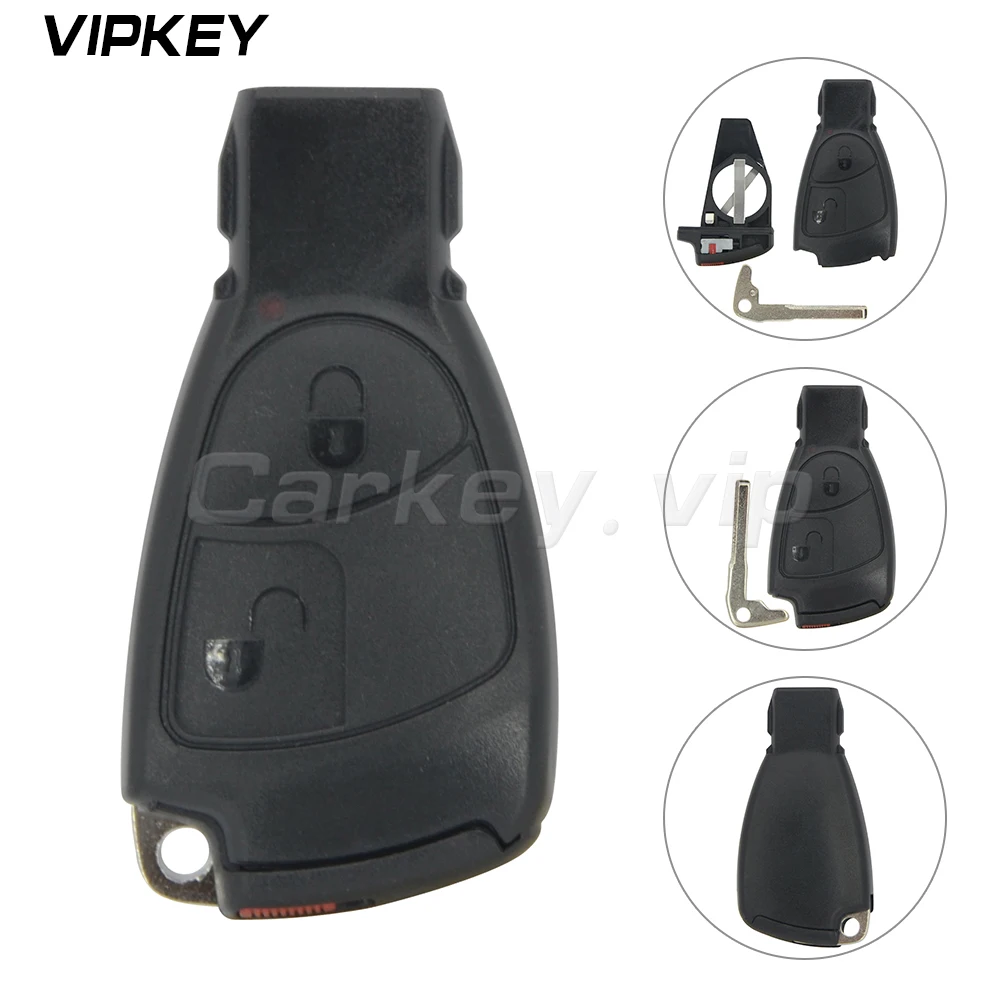 

Remotekey 2 button with battery holder for Mercedes benz C E ML Class 1998 - 2010 replacement Smart key shell case