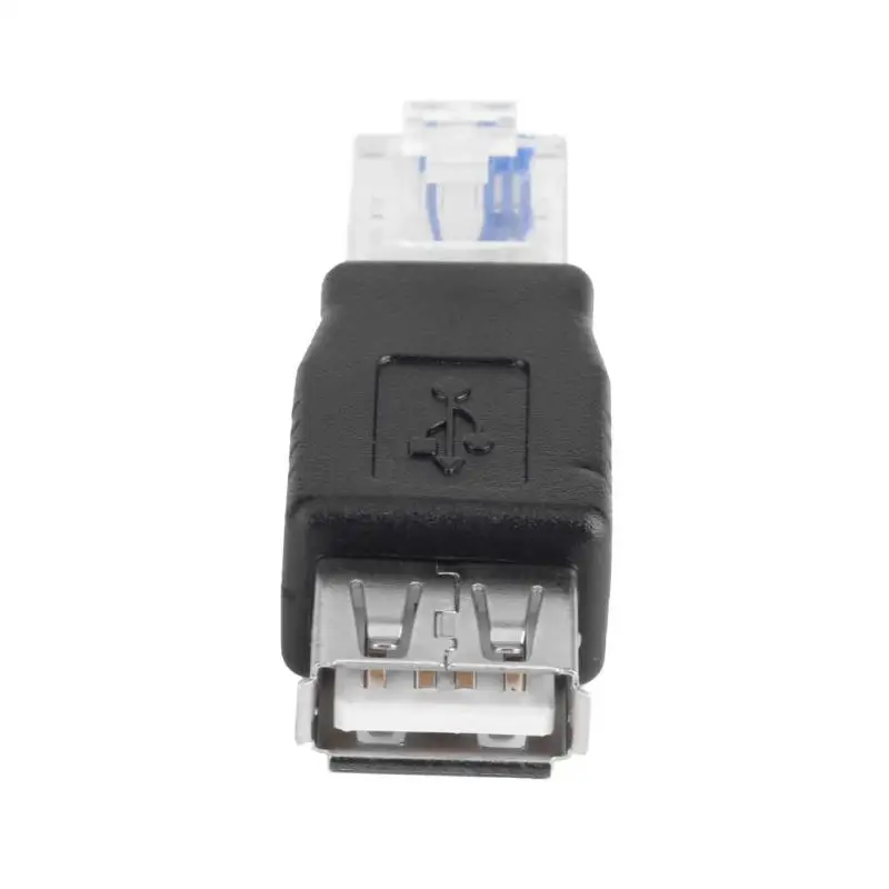 Адаптер конвертер для сетевого кабеля LAN ПК с кристаллической головкой Ethernet RJ45