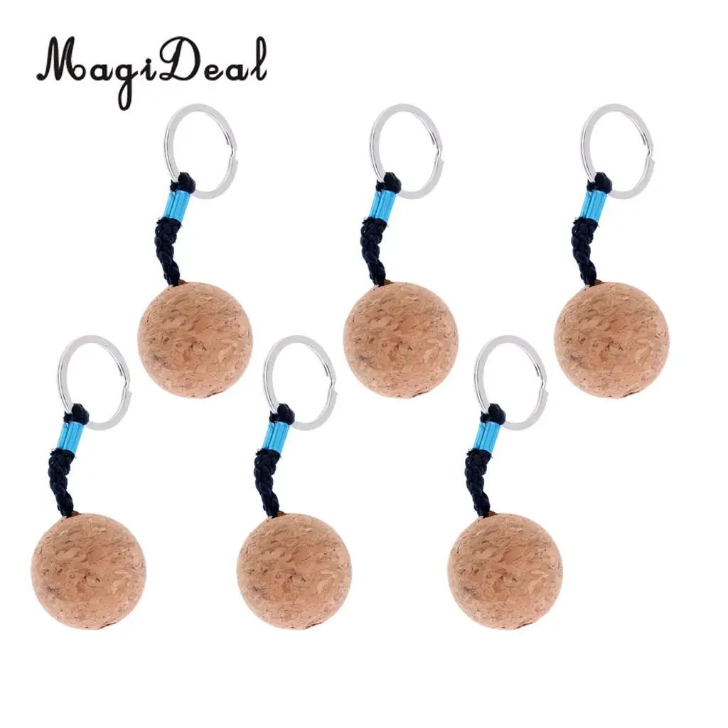 

6 Pieces 35mm Floating Keyring Key Chain Buoyant Water Ball Key Floats for Boating Kayaking Sailing Fishing & other Water Sports