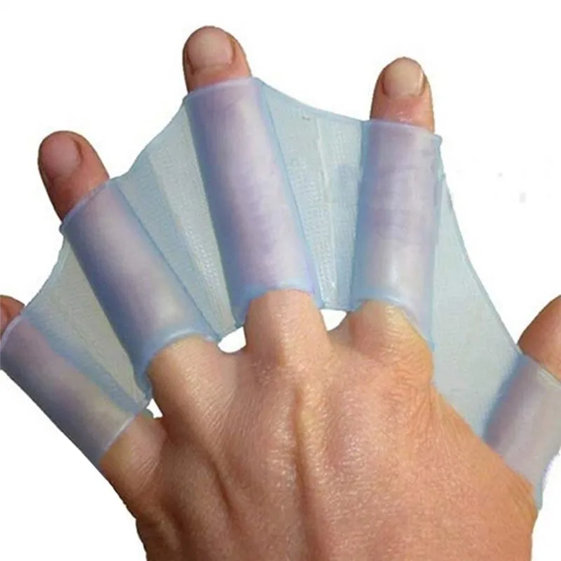 Silicone Frog Hand Swimming Fins Handcuffs Flippers Swim Palm Finger Webbed Gloves Paddle Glove Equipment Improve Slip |
