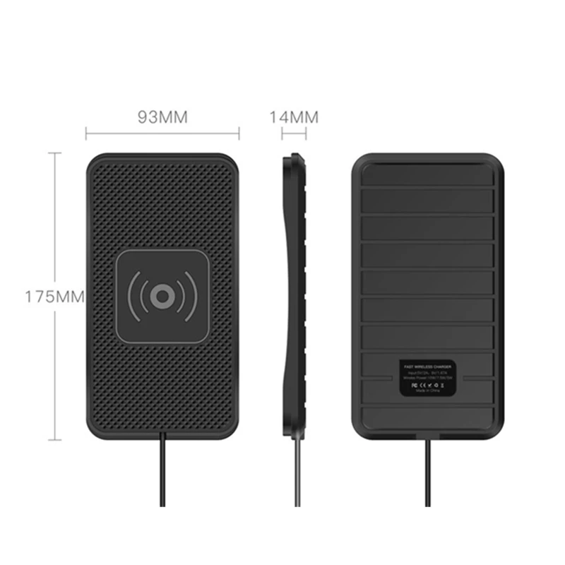 Нескользящая Быстрая зарядка беспроводного автомобильного зарядного