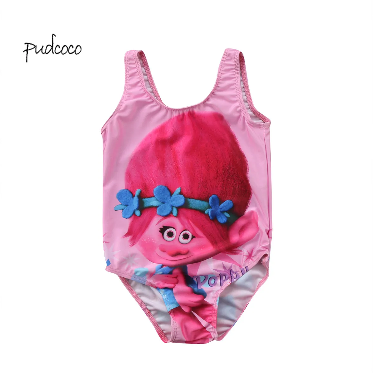 Pudcoco новый бренд дети девочки принцесса мультфильм цельный купальный костюм боди