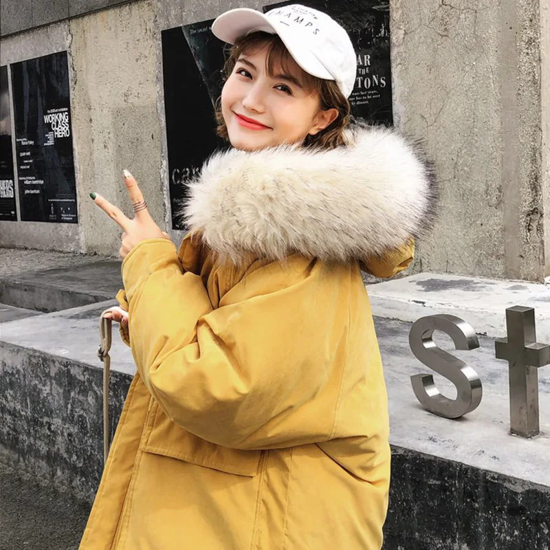 

Cotton Woman Korean Easy BF Coat Winter 2019 Pattern Thickening Cotton-padded Jacket Long Bread Serve Cotton-padded Clothes