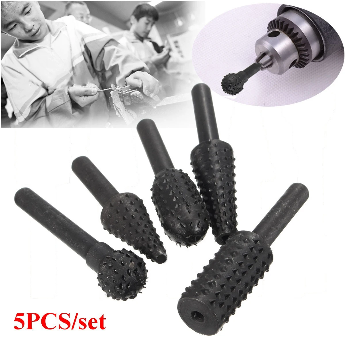 

5PCS 1/4'' Drill Bit Set Carpentry Cutting Tools For Woodworking Knife Wood Carving Tool