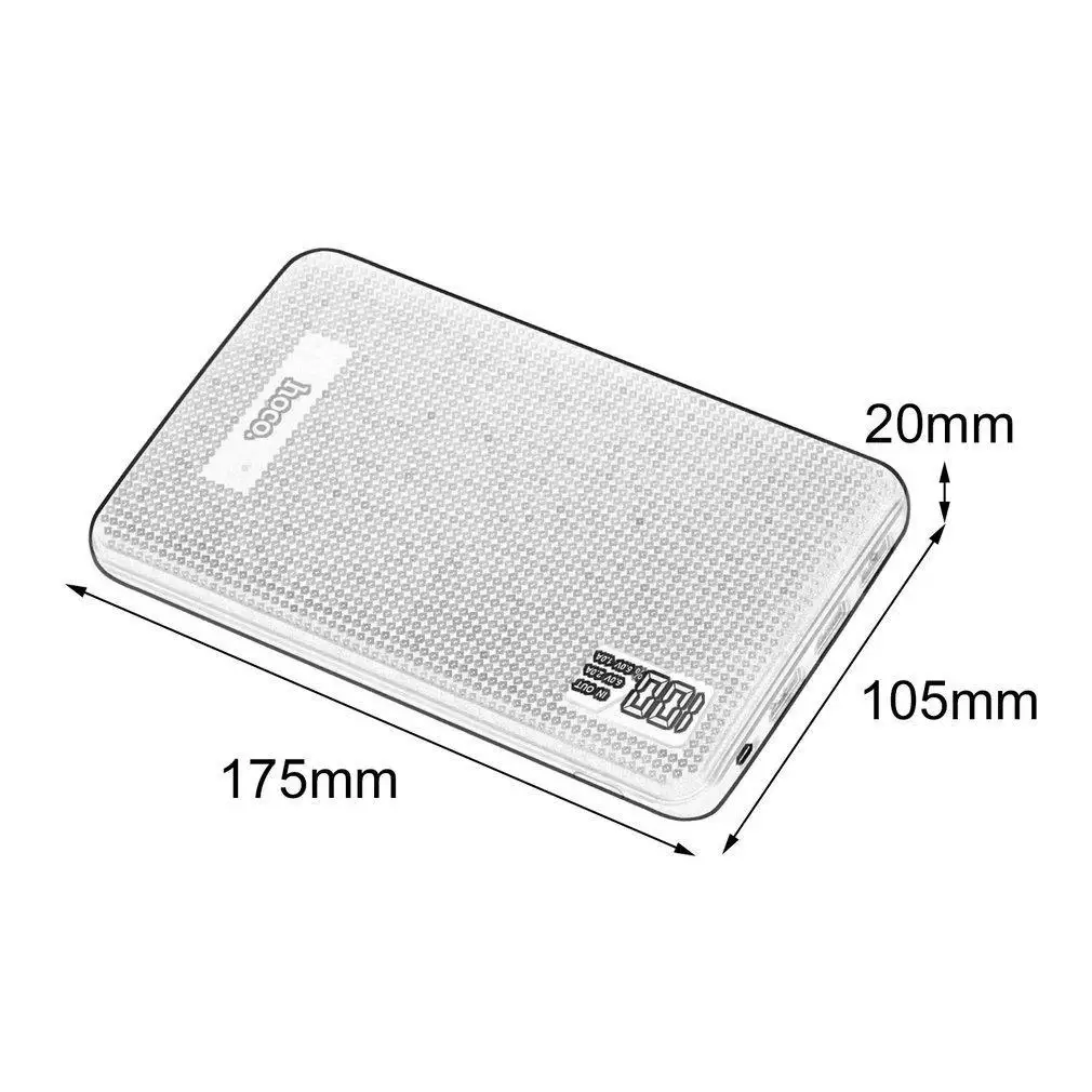 HOCO power bank 30000mAh портативное зарядное устройство для телефона с быстрой зарядкой USB