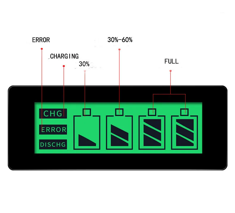 4 слота 9v зарядное устройство LCD Смарт быстрое для Aa Aaa (6f22) NiMH/NiCd аккумуляторная