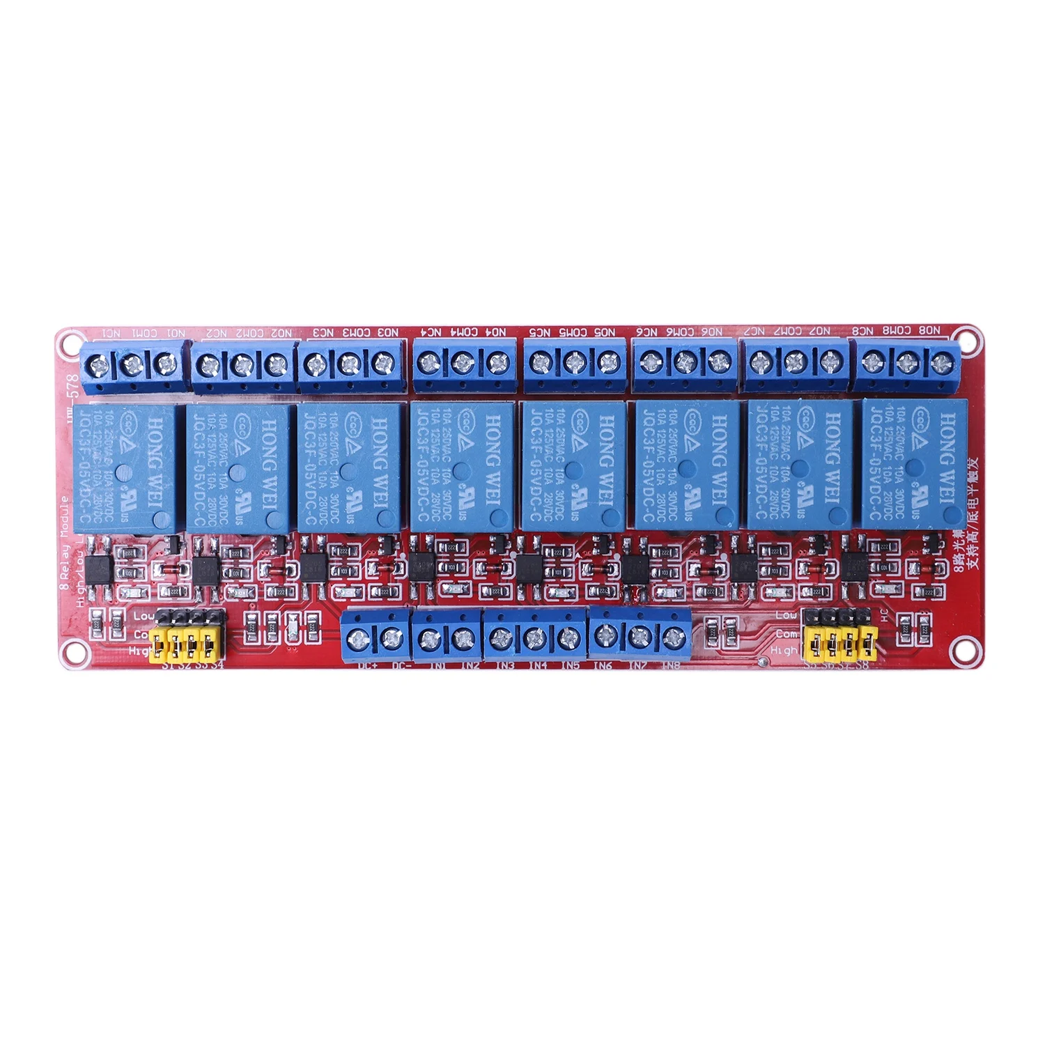8 канальный CH триггерный релейный модуль DC 5V с Оптрон H/L Высокое Высокий/низкий