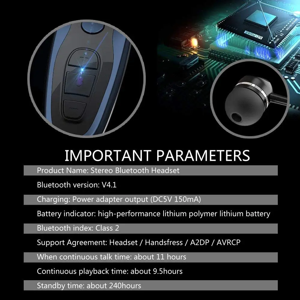 Q7 Bluetooth 4 1 Беспроводная подвижная телескопическая Вибрация голосового сигнала