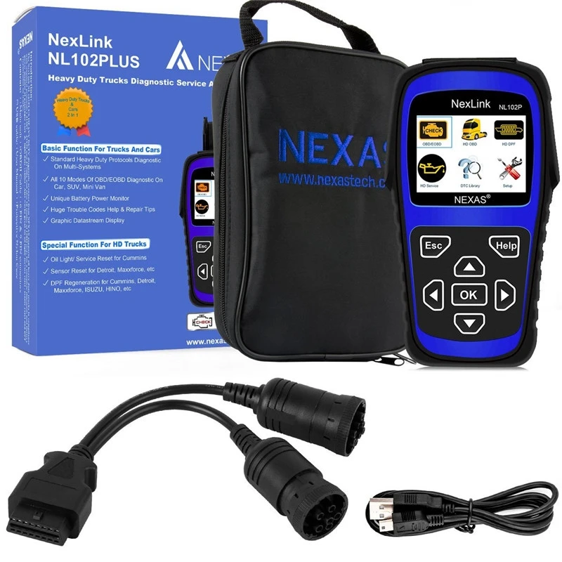 NEXAS 2018 Новый NL102PLUS OBD/EOBD считыватель кодов диагностический сканирующий инструмент