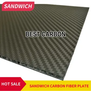 Матовая ячеистая панель из углеродного волокна 200 мм x 300 мм x 5 мм, 300 мм x 300 мм x 5 мм, 3K twill, сэндвич плита из углеродного волокна, бесплатная доставка