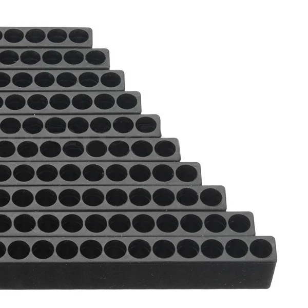 

WSFS Hot 10pcs 12-Hole Screwdriver Bit Holder Box Block Black For Six Angle 6.35mm Handle