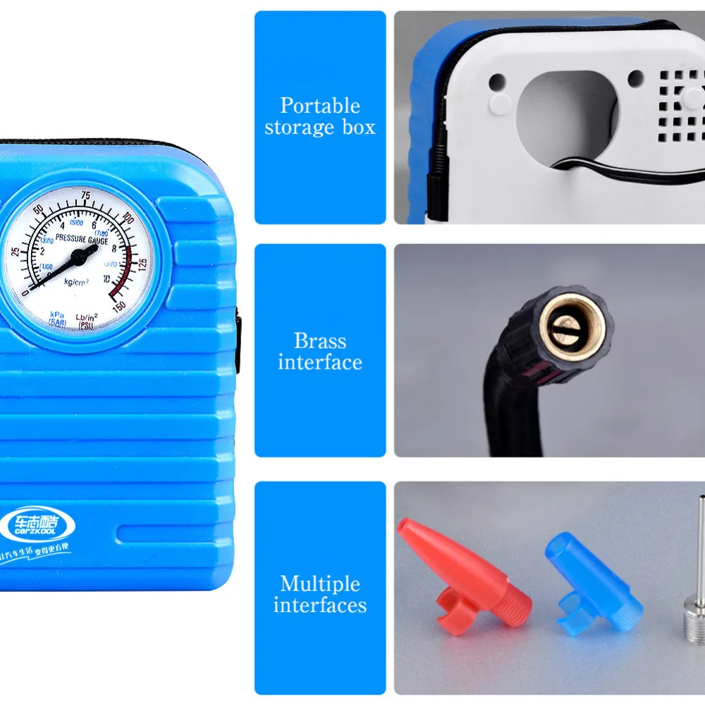 Портативный 12 В Авто электрический воздушный компрессор шинный насос высокого