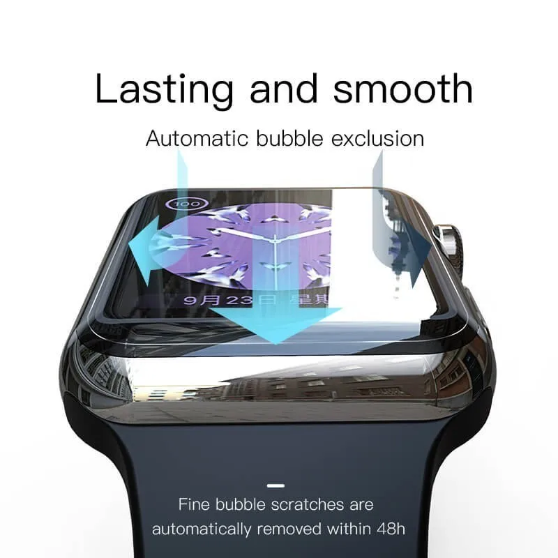 2 шт. Защита экрана для Apple Watch 42 мм 44 40 38 Гидрогелевая пленка защита Полный край не